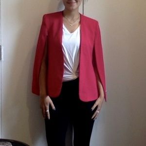 NWT Hot Fuschia ZARA Blazer Cape Sz XS
